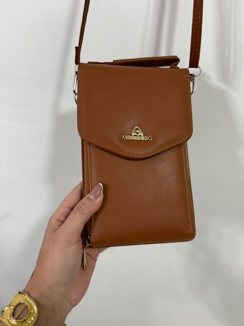 Bolsa transversal caramelo