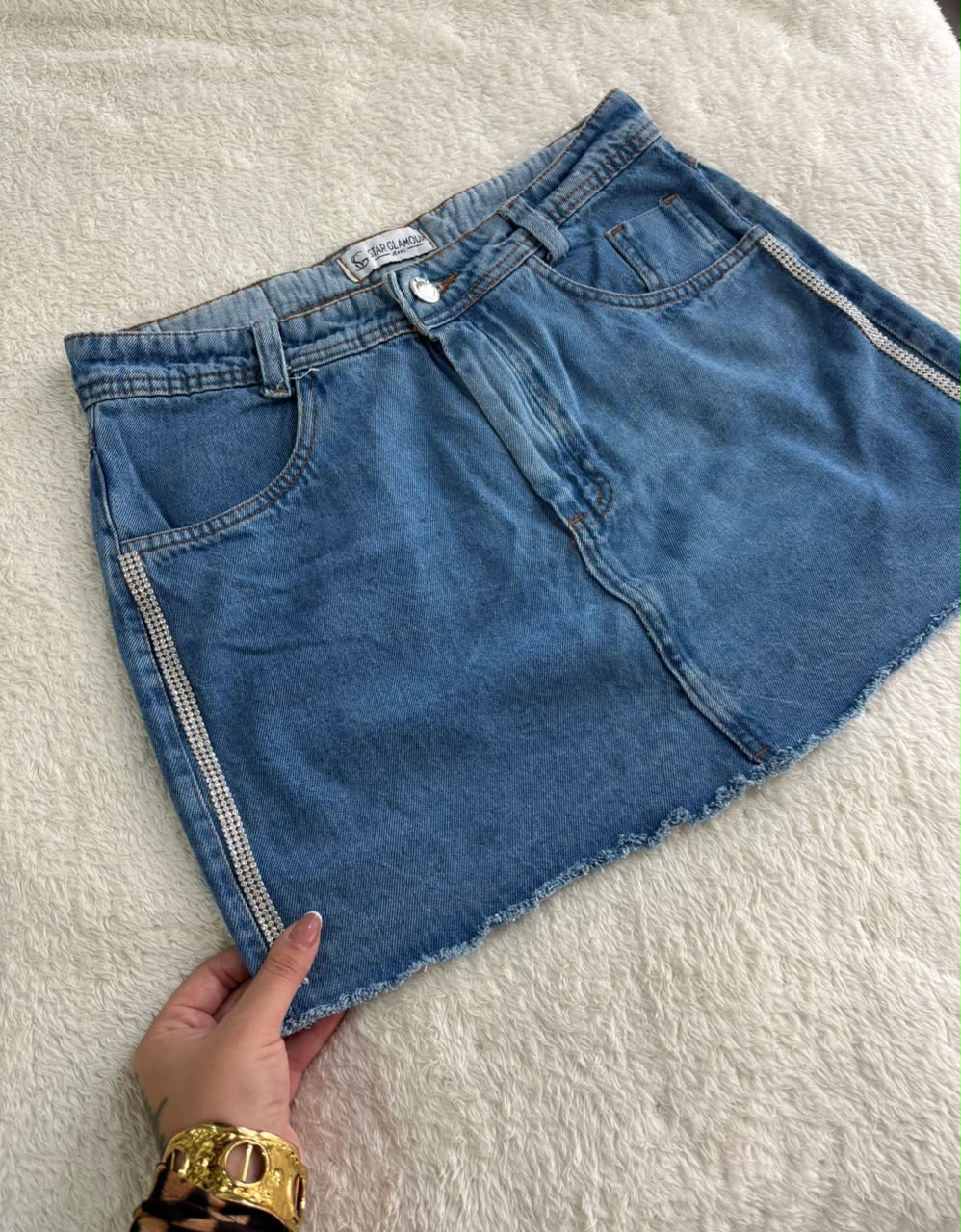 Saia jeans curta