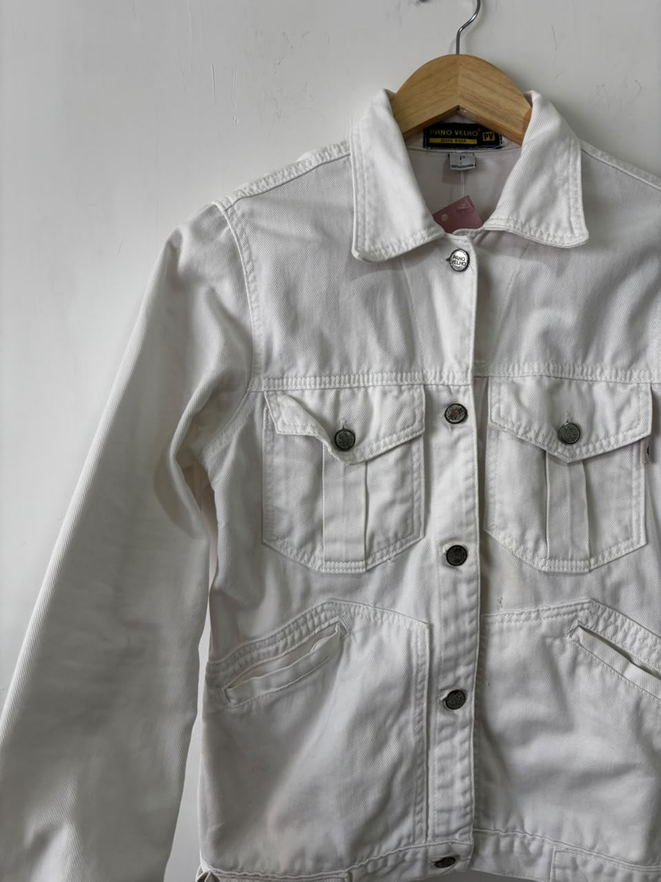 Jaqueta jeans branca