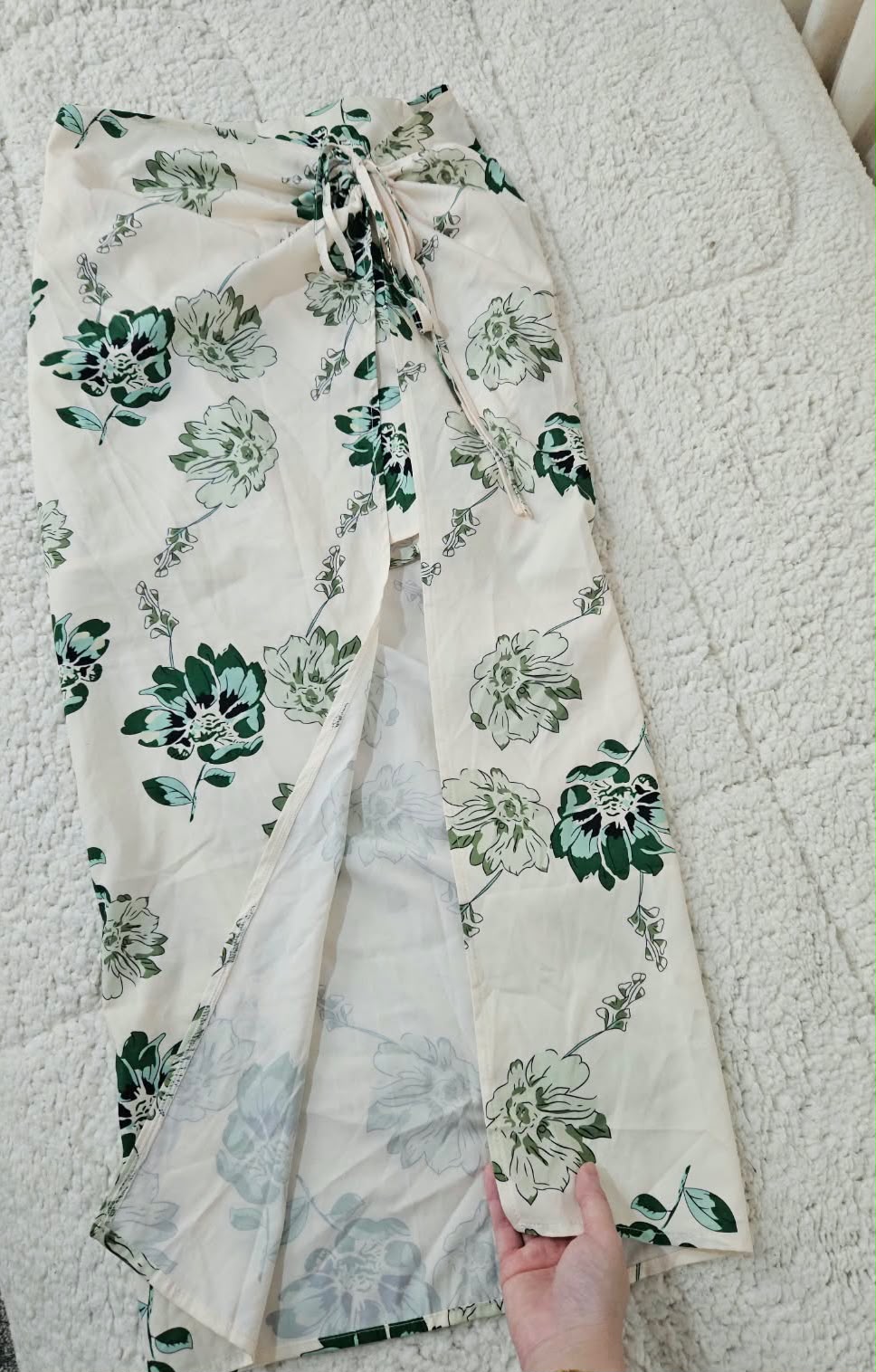 Saia branca floral