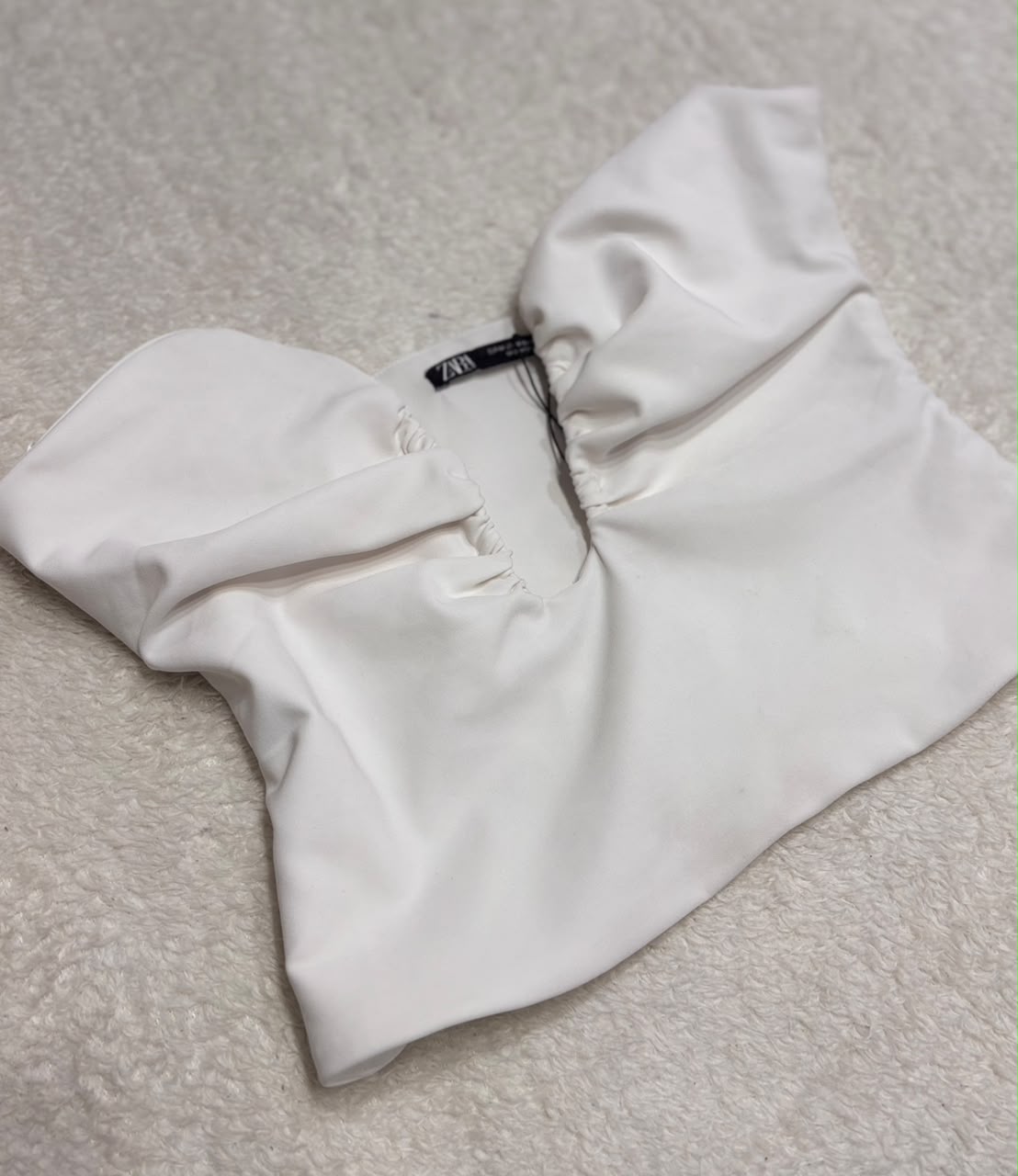 Cropped branco Zara