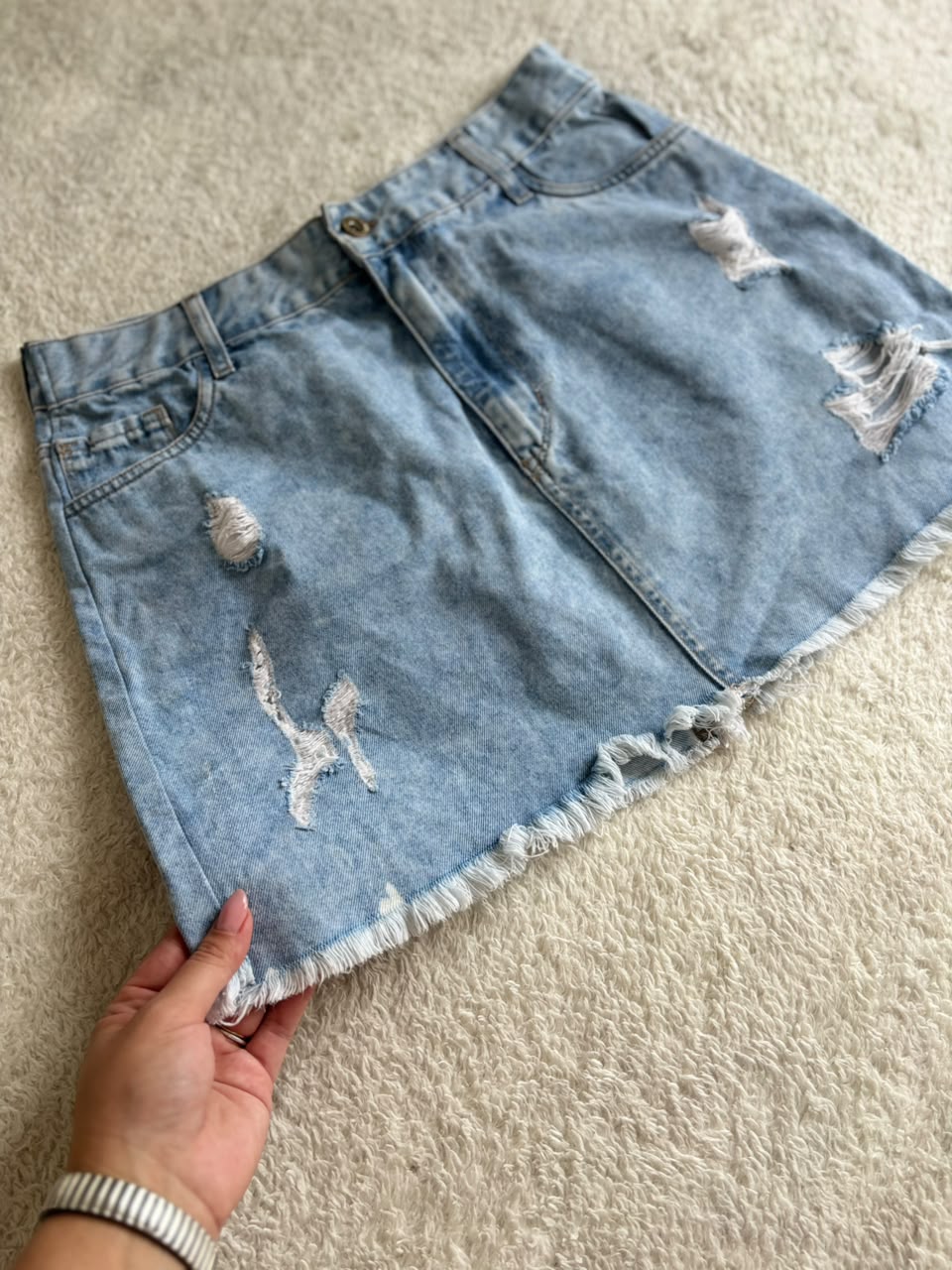 Saia jeans destroyed