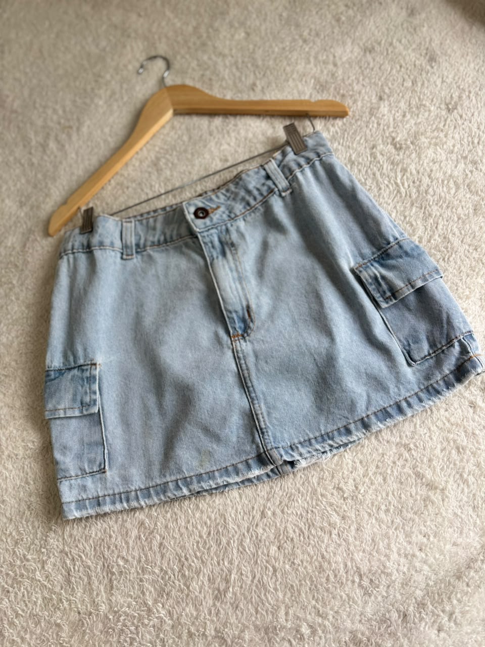 Saia jeans cargo clara